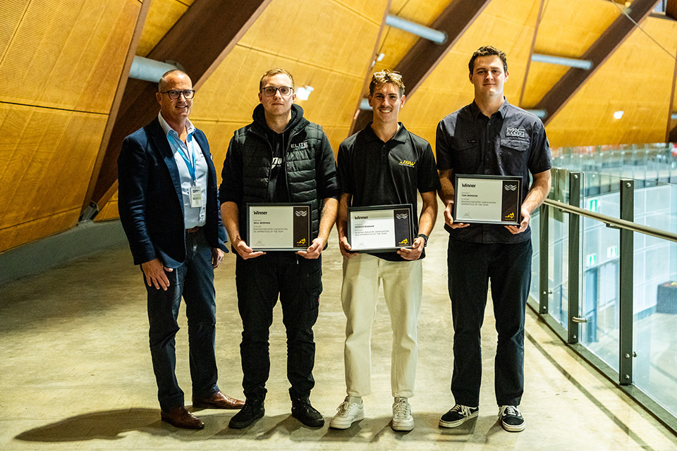 Pictured (from left): BIA CEO Andrew Fielding, Will Newman, Patrick Bognar and Tom Ironside.